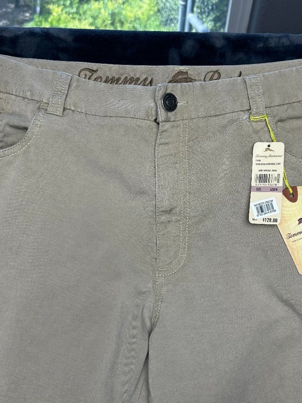 Tommy Bahama Bora Bora 5 Pocket Pants 42x32 Natural Khaki Tencel NEW